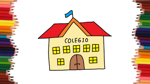 COMO DIBUJAR UN COLEGIO