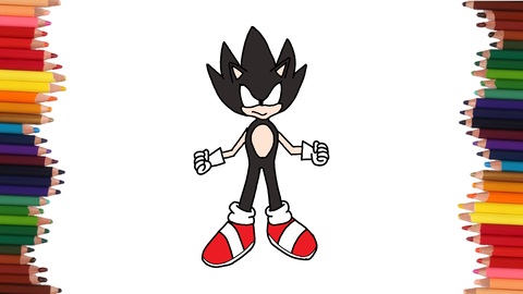 COMO DIBUJAR A DARK SUPER SONIC