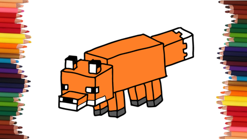 COMO DIBUJAR UN ZORRO DE MINECRAFT