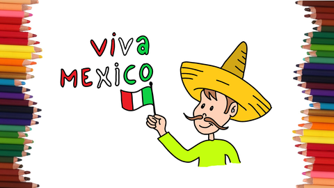 COMO DIBUJAR LA CELEBRACION DE LA INDEPENDENCIA DE MEXICO