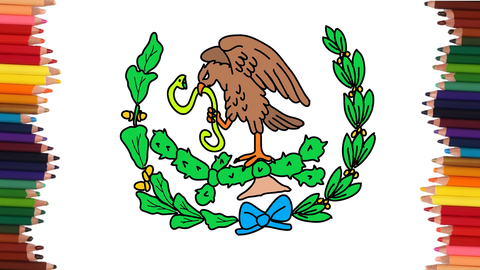 COMO DIBUJAR EL ESCUDO DE MEXICO