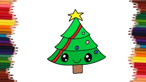 COMO DIBUJAR UN ARBOL DE NAVIDAD